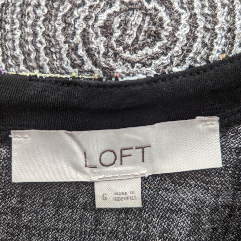 LOFT Tweed Boucle Ruffle Dress - Picture 4 of 4